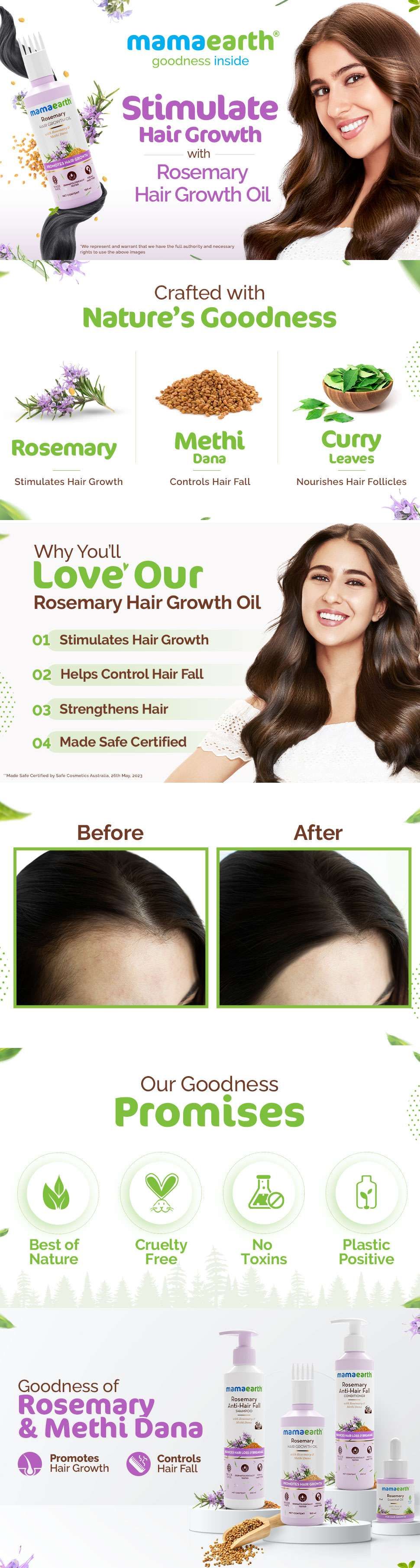 Rosemary Oil For Hair Growth With Methi Dana 150ml   Me Rosemary Hair Oil Aplus (2) (1) 